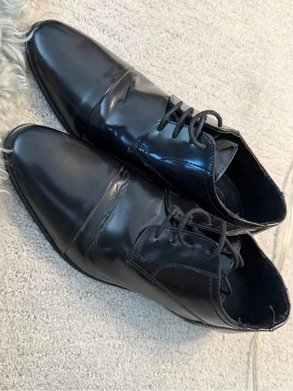 Kurt Gieger Black Men's Dress Oxfords sz 40 Mens US 7.5